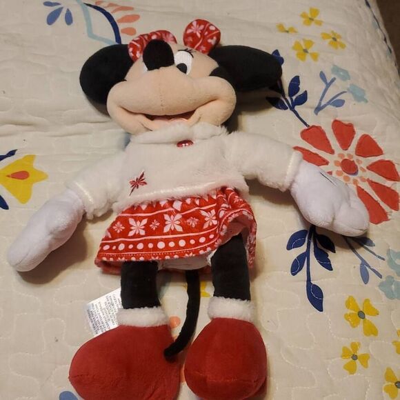 VINTAGE DISNEY STORE 2017 HOLIDAY MINNIE PLUSH - Picture 7 of 7
